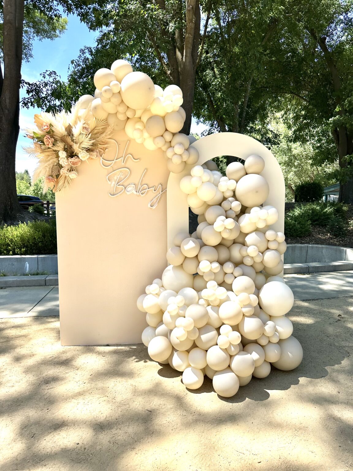Dessert and dessert-cart styling with custom linens and florals